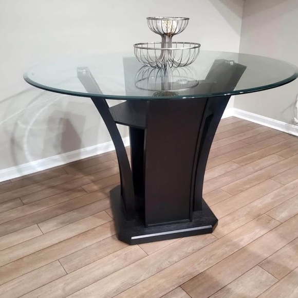 Other - Modern Black Glass Dining Table